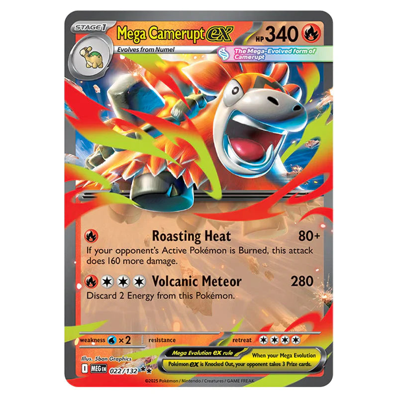 Pokemon Mega Evolution Base Set Mega Cameruptex - 022/132 (Single Card)