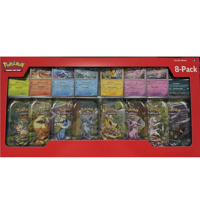 Pokemon Prismatic Evolution Mini Tins 8-Pack (Costco Exclusive) 2025