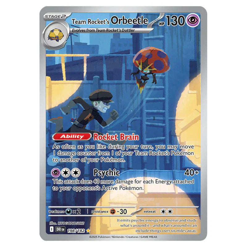 Pokemon Scarlet & Violet Destined Rivals Team Rocket's Orbeetle -198/182 (Single Card)