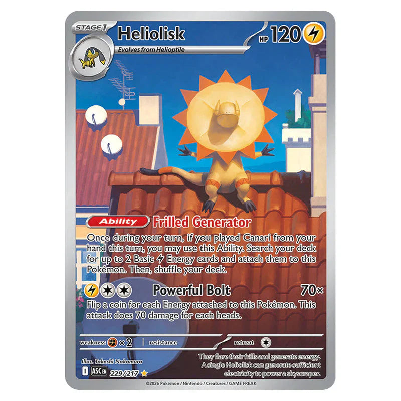 Pokemon Mega Evolution Ascended Heroes Heliolisk - 229/217 (Single Card)