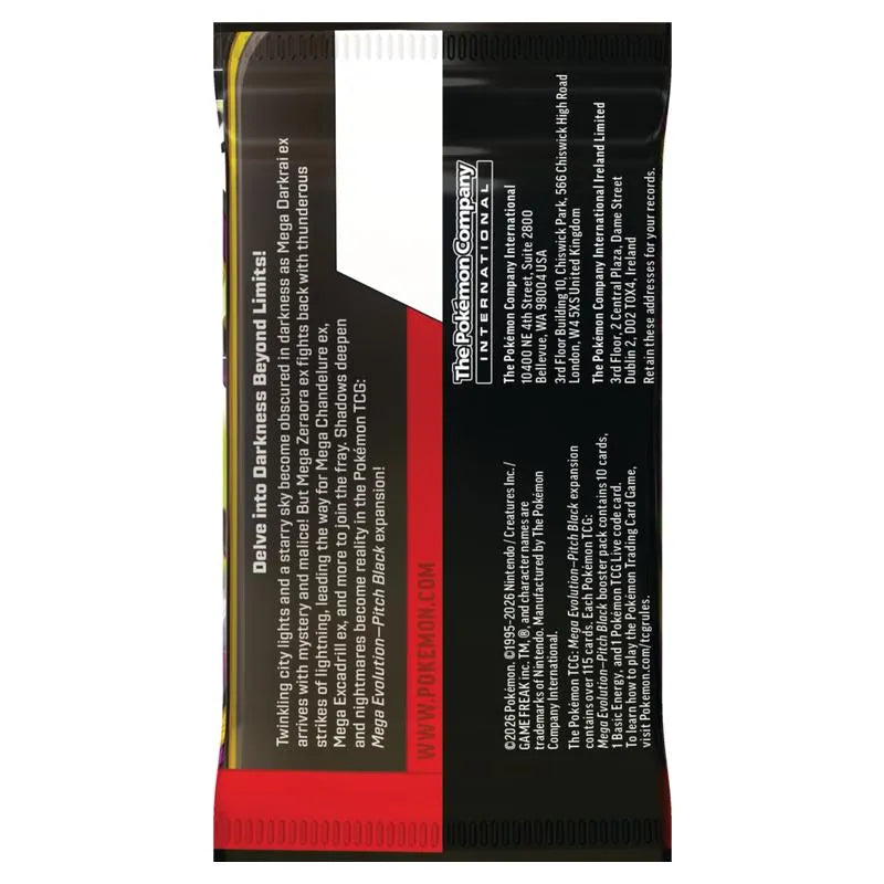 Pokemon Mega Evolution Pitch Black Single Pack