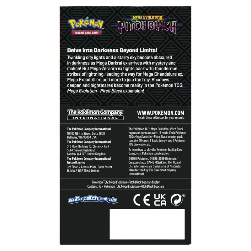 Pokemon Mega Evolution Pitch Black Half Booster Box (PK18)